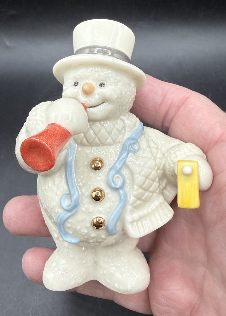 Lenox - 12 Months Of Snowmen January New Years Eve Snowman No Box EUC -LO29